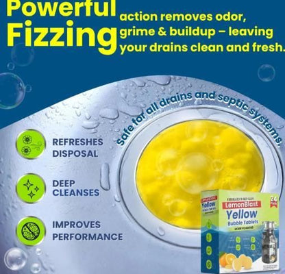 LemonBlast Yellow Bubble Tablet Cleaner (Buy 1 Get 1 Free)